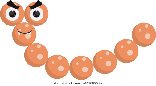 Cute and Funny Bacteria Virus Character. with Cartoon Design Style. Isolated Vector