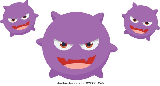 Cute Funny Bactery for kids