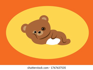 lindo oso gracioso que está solo  