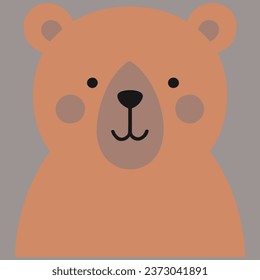Cute Funny Bear Vector Design