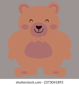 Cute Funny Bear Vector Design