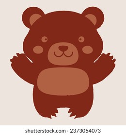 Cute Funny Bear Vector Design