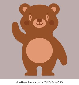 Cute Funny Bear Vector Design