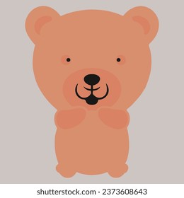 Cute Funny Bear Vector Design