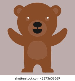 Cute Funny Bear Vector Design
