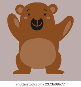 Cute Funny Bear Vector Design