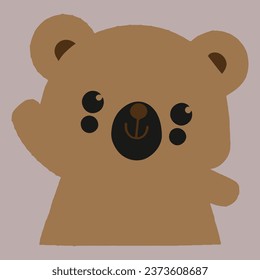 Cute Funny Bear Vector Design