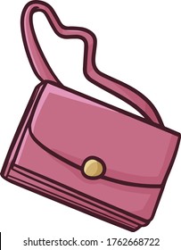 Cute and funny beautiful red purple woman purse