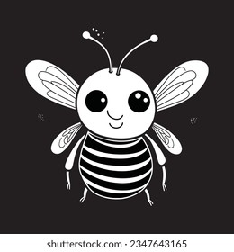 Cute Gracioso Estilo De Dibujo De Abejas