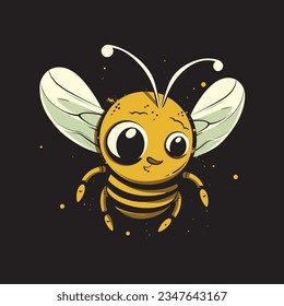 Cute Gracioso Estilo De Dibujo De Abejas