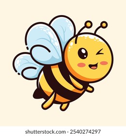 Cute funny bee,honey character vector hand drawn