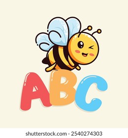 Cute funny bee,honey character vector hand drawn