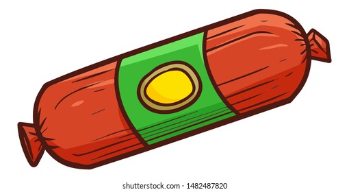 Cute and funny big sausage green yellow plastic packaging