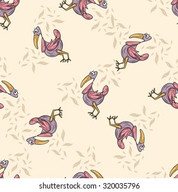 Cute and funny bird. Character design