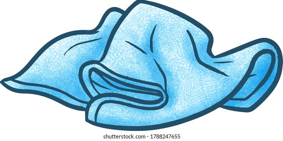Cute and funny blue little towel
