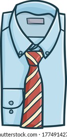 Cute and funny blue male's shirt with tie