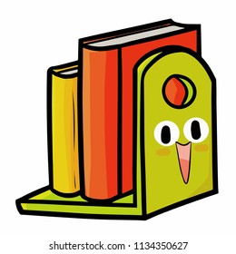 Cute And Funny Book End Laughing - Vector