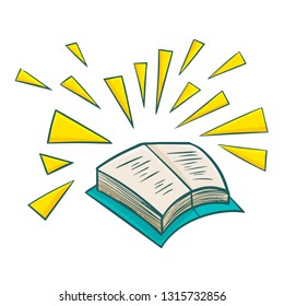 Cute and funny book with some effects above it - vector