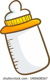 Cute and funny bottle of milk for your baby