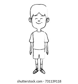 Cute and funny boy cartoon