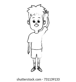 Cute and funny boy cartoon