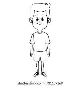 Cute and funny boy cartoon