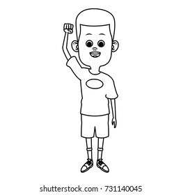 Cute and funny boy cartoon