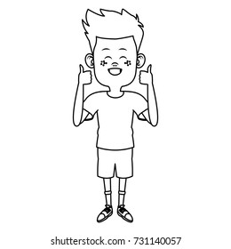 Cute and funny boy cartoon