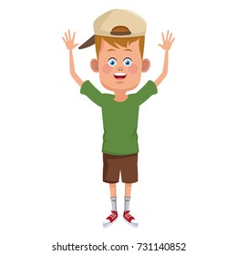 Cute and funny boy cartoon