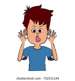 Cute and funny boy cartoon