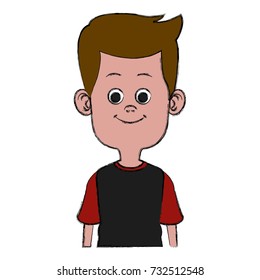 Cute and funny boy cartoon