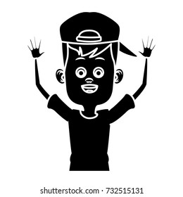 Cute and funny boy cartoon