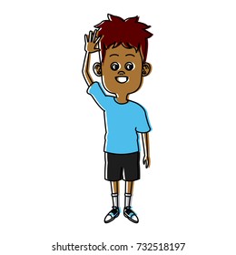 Cute and funny boy cartoon