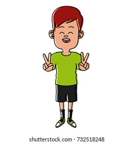 Cute and funny boy cartoon