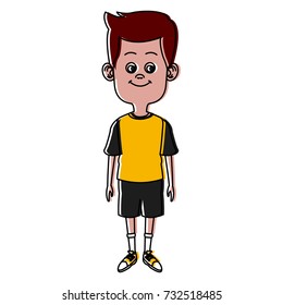Cute and funny boy cartoon