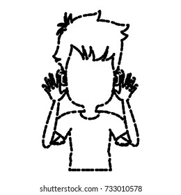 Cute and funny boy cartoon