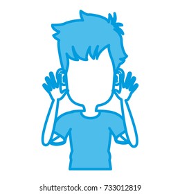Cute and funny boy cartoon