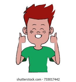 Cute and funny boy cartoon