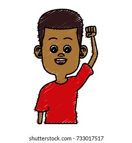 Cute and funny boy cartoon