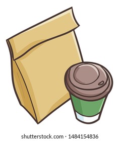 Cute and funny bread and coffee packaging