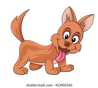 Cute, funny brown dog.