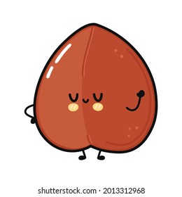 Cute funny buckwheat character. Vector hand drawn cartoon kawaii character illustration icon. Isolated on white background. Buckwheat character concept