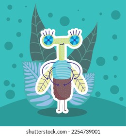 cute funny bug cartoon design