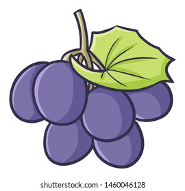 Cute and funny a bunch of purple grape ready to eat