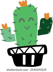 Lindo y divertido cactus da aura positiva a todos ustedes