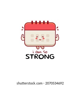 Cute funny calendar character. Vector hand drawn cartoon mascot character illustration icon. Isolated on white background. years character concept