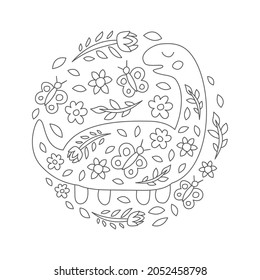 Cute and Funny cartoon baby dinosaur Coloring book