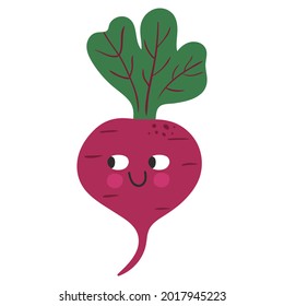 Cute Funny Cartoon Beet Face Expression Stock Vector (Royalty Free ...