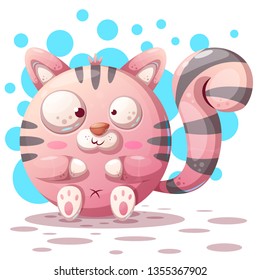 Cute, funny - cartoon cat characters Vector eps 10