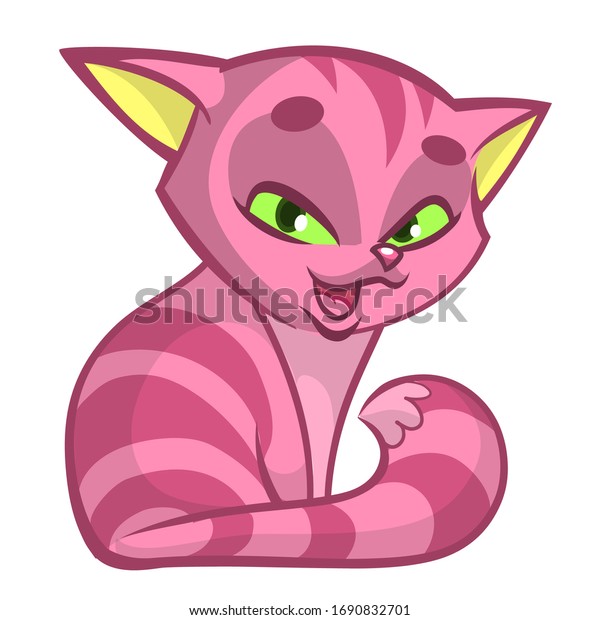 Cute Und Lustige Cartoon Katze Vektorillustration Stock Vektorgrafik Lizenzfrei